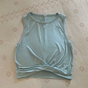 Alo Yoga Cover Tank Top Cropped Twist Front Size Small